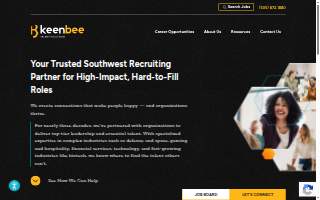 Keenbee Talent Solutions website
