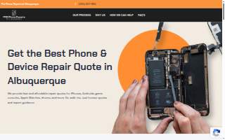 Pro Phone Repairs of Albuquerque website