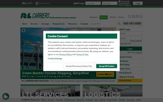 R+L Carriers of South Valley website