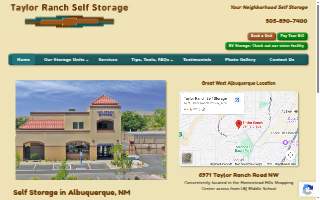 Taylor Ranch Self Storage website