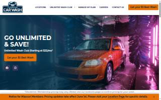 Trademark Car Wash of South Valley website