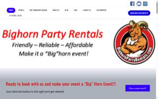 Bighorn Party Rentals website