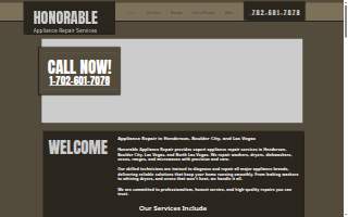 Honorable Appliance Repair of Boulder City website
