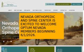 Nevada Orthopedic & Spine Center of Boulder City website