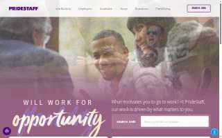 PrideStaff website