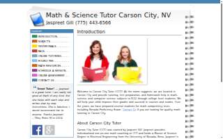 Carson City Tutor website