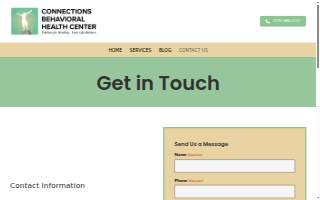 Connections Behavioral Health Center website