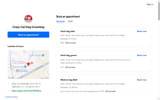 Crazy Cat Dog Grooming website