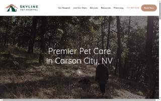 Skyline Pet Hospital website