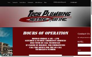 Tech Plumbing & Heating Inc website
