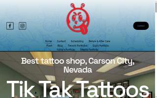 TikTak Tattoos website