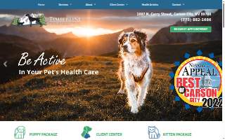 Timberline Animal Hospital website