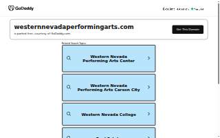Western Nevada Performing Arts - Dance Studio website