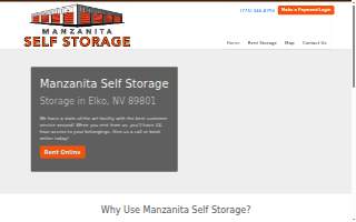 Manzanita Self Storage website