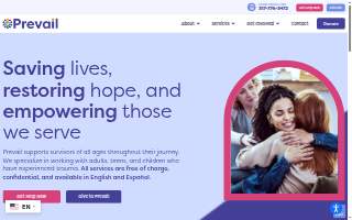 Prevail Behavioral Health website