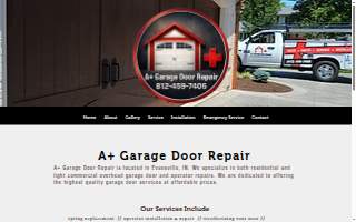 A Plus Garage Door Repair of Enterprise website