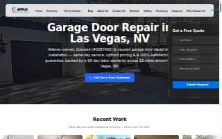 Apple Garage Door Repair of Enterprise website