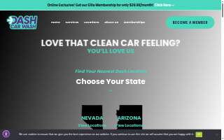 Dash Car Wash website