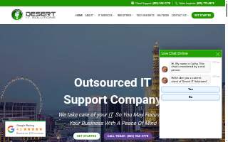 Desert IT Solutions | Las Vegas IT Support Company & Managed IT Services of Enterprise website