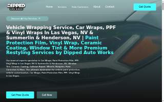 Dipped Auto Works - Car Wraps, PPF, Paint Protection Film, Ceramic Coating, Window Tint & Collision Repair of Enterprise website