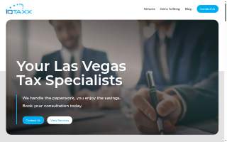 iQTAXX Tax Services Las Vegas of Enterprise website