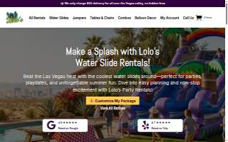 Lolo's Party Rentals website