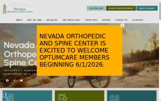 Nevada Orthopedic & Spine Center of Enterprise website