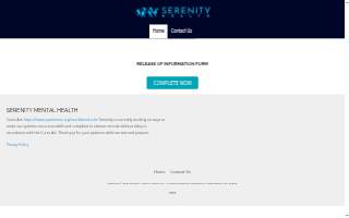 Serenity Mental Health website