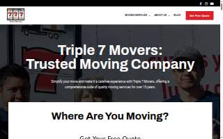 Triple 7 Movers website