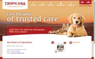 Tropicana Animal Hospital of Enterprise website