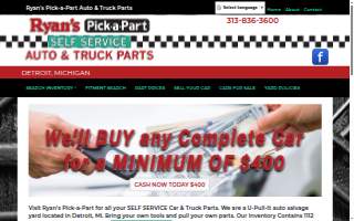 Ryans Auto Sales website