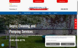 Marshalls Septic Care website