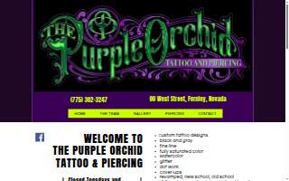 Purple orchid tattoo and piercing website
