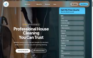 Cozy Almonds Cleaning website
