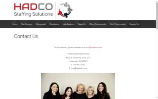 HADCO Staffing Solutions website