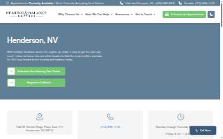 Hearing & Balance Doctors website