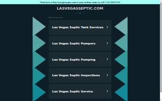 Las Vegas Septic Service website