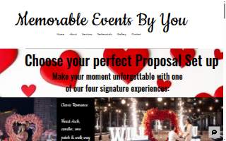 Memorable Events By You website