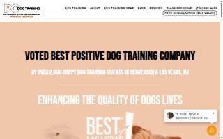 Positive Changes Dog Training of Henderson website