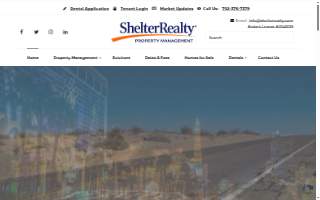 Shelter Realty Property Management website