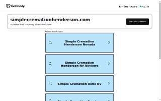 Simple Cremation Henderson website