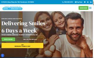 West Henderson Dental & Orthodontics website