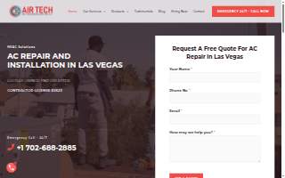 Air Tech Air Conditioning Repair and Installation website