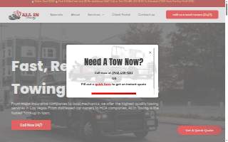 All In Towing Las Vegas website
