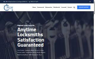 Anytime Locksmith website