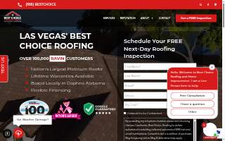 Best Choice Roofing of Las Vegas website