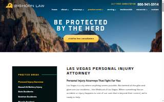 Bighorn Law of Las Vegas website