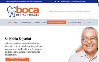 Boca Dental and Braces website