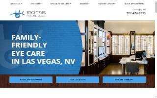 Bright Eyes Optometry website