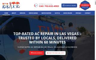 Elite Plumbing, Heating & Air Conditioning website